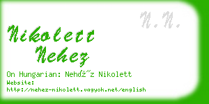 nikolett nehez business card